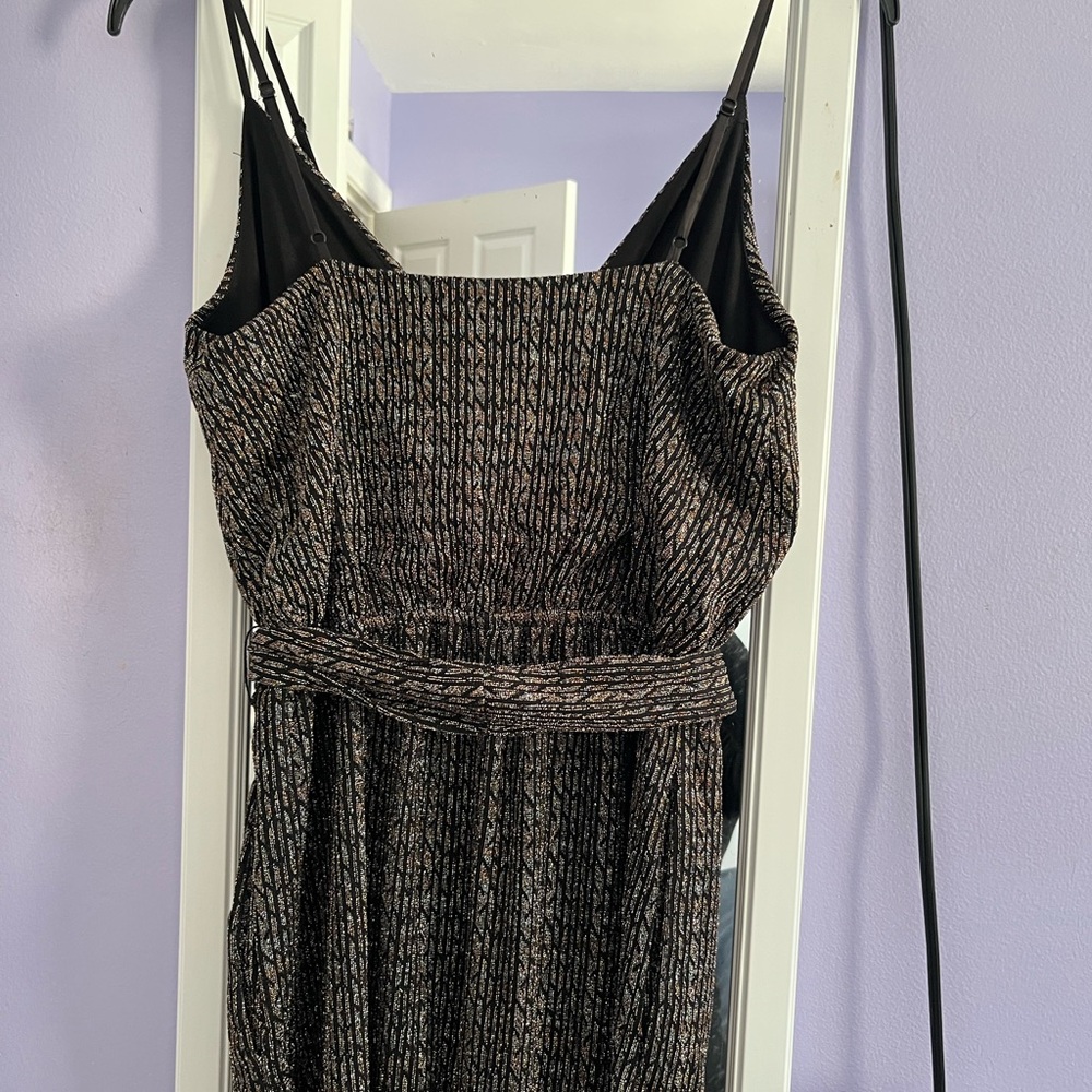 Jennifer Lopez Black/Gold Sparkly Jumpsuit - Picture 5 of 6